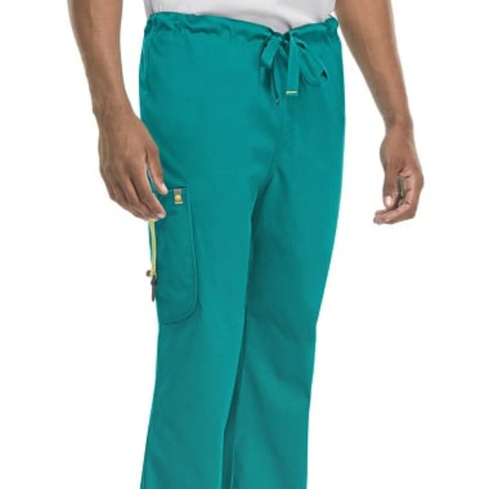Code Happy Men Green Drawstring Scrub Pants News
